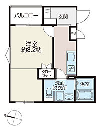 KYOJIMAdot. 1Kの間取図画像