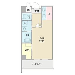 青葉丘リーセント 1Kの間取図画像