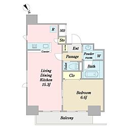 ラフォンテ渋谷3丁目 1LDKの間取図画像