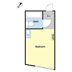 ウエハラスタイル ワンルームの間取図画像