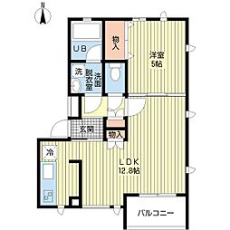 コモネージ 1LDKの間取図画像