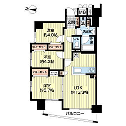 JR南武線 平間駅 徒歩3分 3LDKの間取り