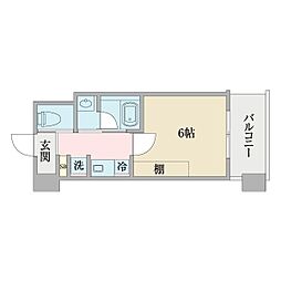 MERCADO京都 ワンルームの間取図画像