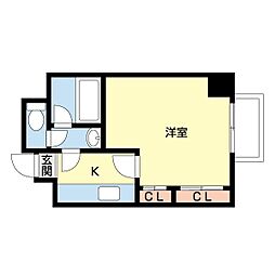 サンフローラ丸太町 ワンルームの間取図画像