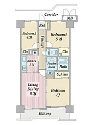 間取図画像 3LDK