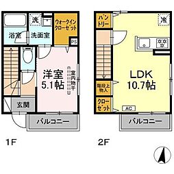 きりさとK 1LDKの間取図画像