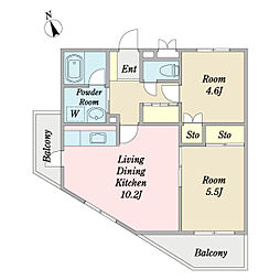 間取図画像 2LDK