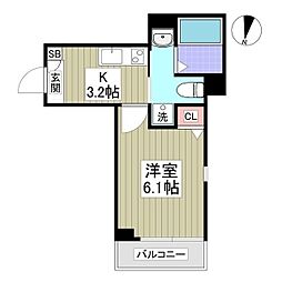 Hale永福 1Kの間取図画像