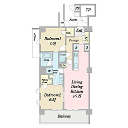 PREMIST首里金城町 2LDKの間取図画像
