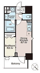 クラシアム文京白山 10階1DKの間取り