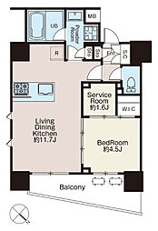 クラシアム文京白山 1SLDKの間取図画像