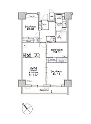 クラシアム神奈川台場 3LDKの間取図画像