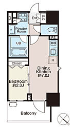 クラシアム文京白山 1DKの間取図画像
