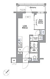SS.FLAT平井 1LDKの間取図画像