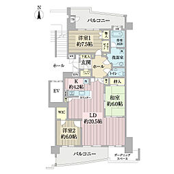 アルファグランデ成田弐番街 3LDKの間取図画像