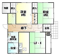 佐野市並木町 3DKの間取り