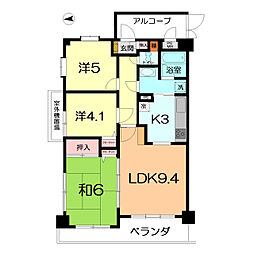 ライオンズガーデン大宮日進 3LDKの間取図画像