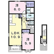 ジェルメ　アルモニーI 201 ｜ 埼玉県加須市鴻茎2085-1（賃貸アパート2LDK・2階・57.19㎡） その2