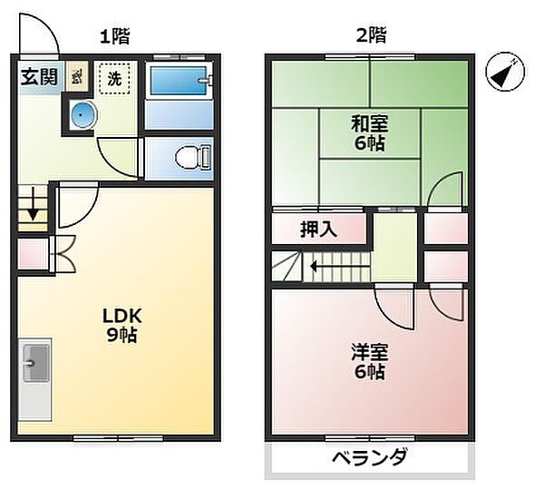 コーポ内川 6｜埼玉県北葛飾郡杉戸町清地6丁目(賃貸アパート2LDK・1階・52.99㎡)の写真 その2