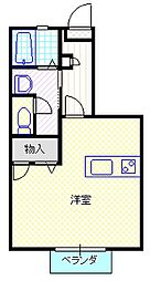 アイリス1 ワンルームの間取図画像