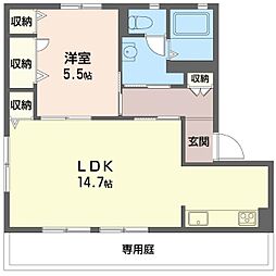 パークサイドハイツ 1LDKの間取図画像