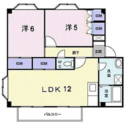 プランタンエトワール 2LDKの間取図画像