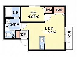 ソーラ 1LDKの間取図画像