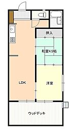 リトルフラワー壱号館 2LDKの間取図画像