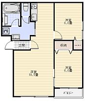 サンマリノイシカワ  ｜ 栃木県那須塩原市西富山（賃貸マンション2LDK・2階・57.00㎡） その2