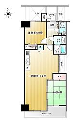 プルミエール入間シティ 2LDKの間取図画像