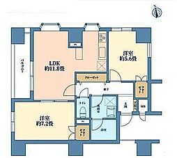アーバン入間 2LDKの間取図画像