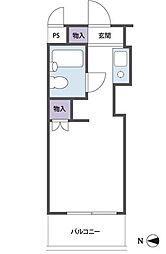 TOP狭山1 ワンルームの間取図画像