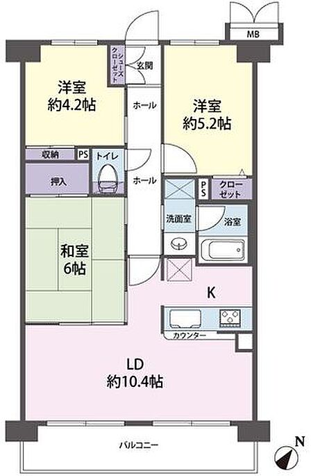 3LDK 間取り