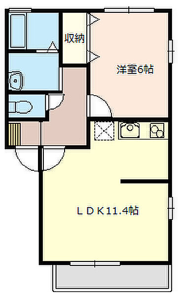 The Residence 202｜埼玉県鴻巣市滝馬室(賃貸アパート1LDK・2階・40.33㎡)の写真 その2