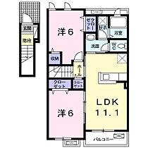 埼玉県加須市騎西1403-12（賃貸アパート2LDK・2階・56.65㎡） その2