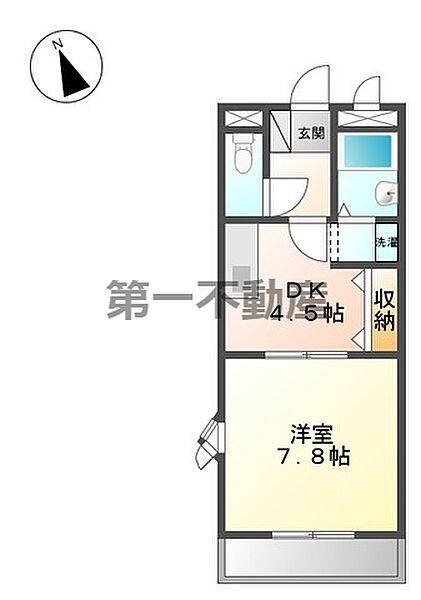シャイン ハート 205｜兵庫県加東市藤田(賃貸アパート1DK・2階・30.96㎡)の写真 その2