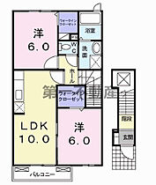 ウッズ・スクエアーＢ 203 ｜ 兵庫県多可郡多可町中区安楽田335（賃貸アパート2LDK・2階・54.85㎡） その2