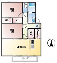 岐阜県大垣市昼飯町（賃貸アパート2LDK・2階・61.27㎡） その2