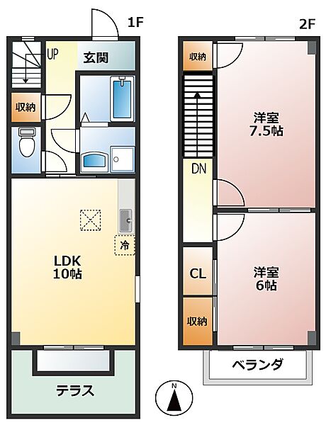 岐阜県大垣市福田町(賃貸アパート2LDK・1階・59.62㎡)の写真 その2