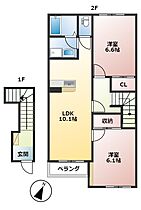 岐阜県揖斐郡大野町大字西方（賃貸アパート2LDK・2階・56.19㎡） その2