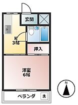 岐阜県大垣市北方町1丁目（賃貸マンション1K・2階・22.94㎡） その2