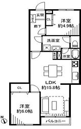 間取図画像 2LDK