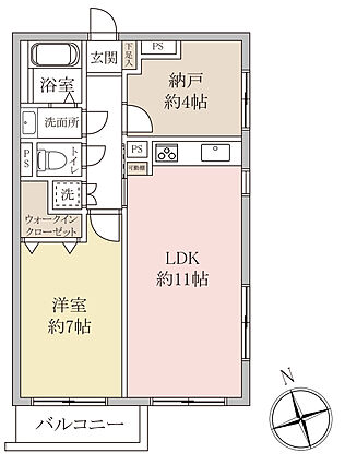 角部屋、南向き...