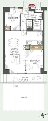 【間取】専用庭...