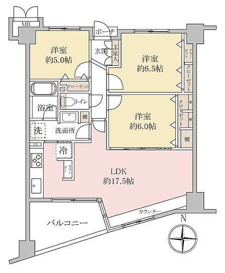 3LDK 間取り