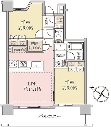 2LDK＋納戸...