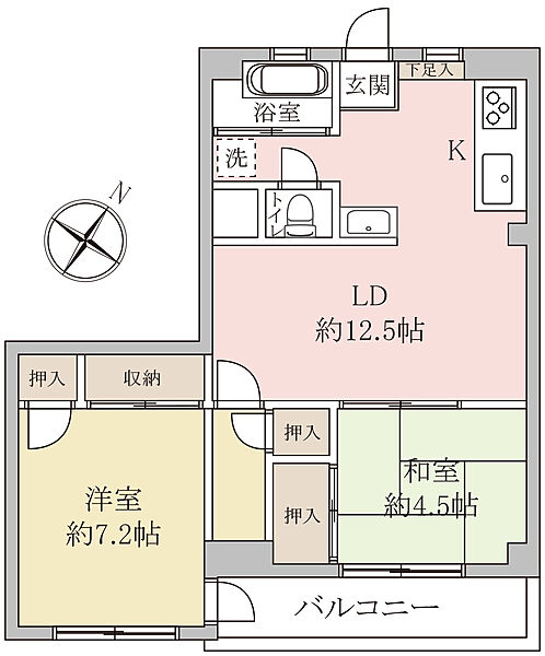 間取りを拡大表示
