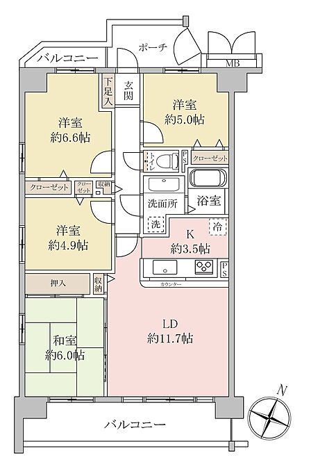 全居室に収納スペース完備！お部屋をスッキリ広く使える快適な暮らし。