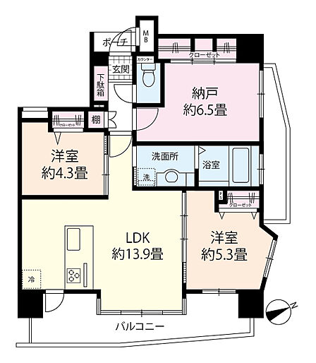 2SLDK 間取り