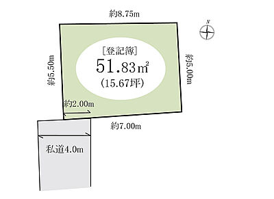 外観：建築条件なし！お好きなメーカーにて建築可能です。解体更地渡し